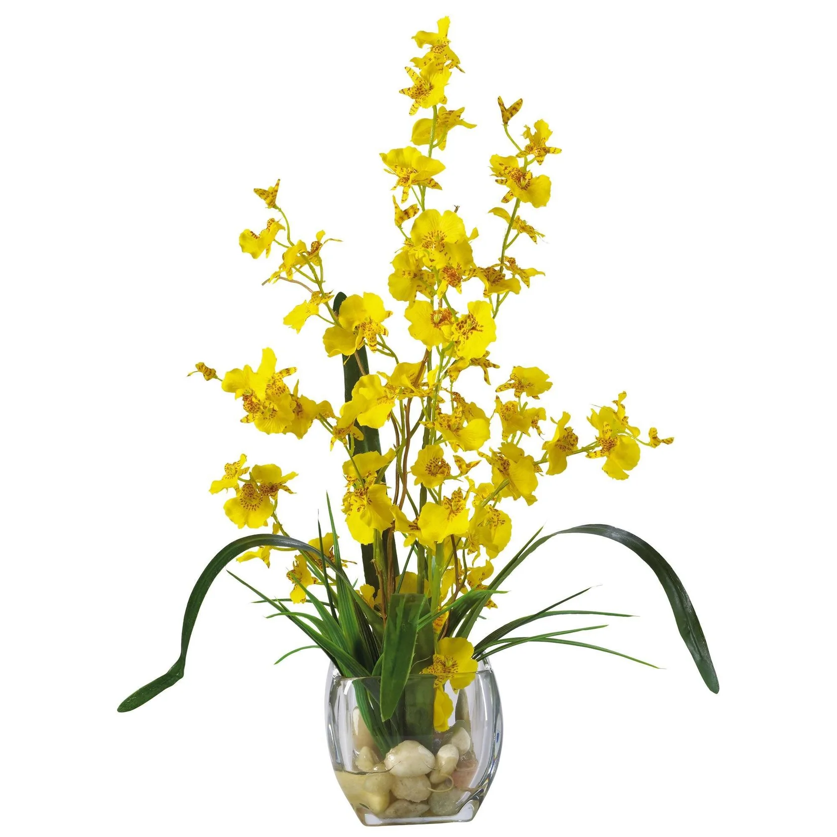 Dancing Lady Orchid Liquid Illusion Silk Flower Arrangement (1119-YL)