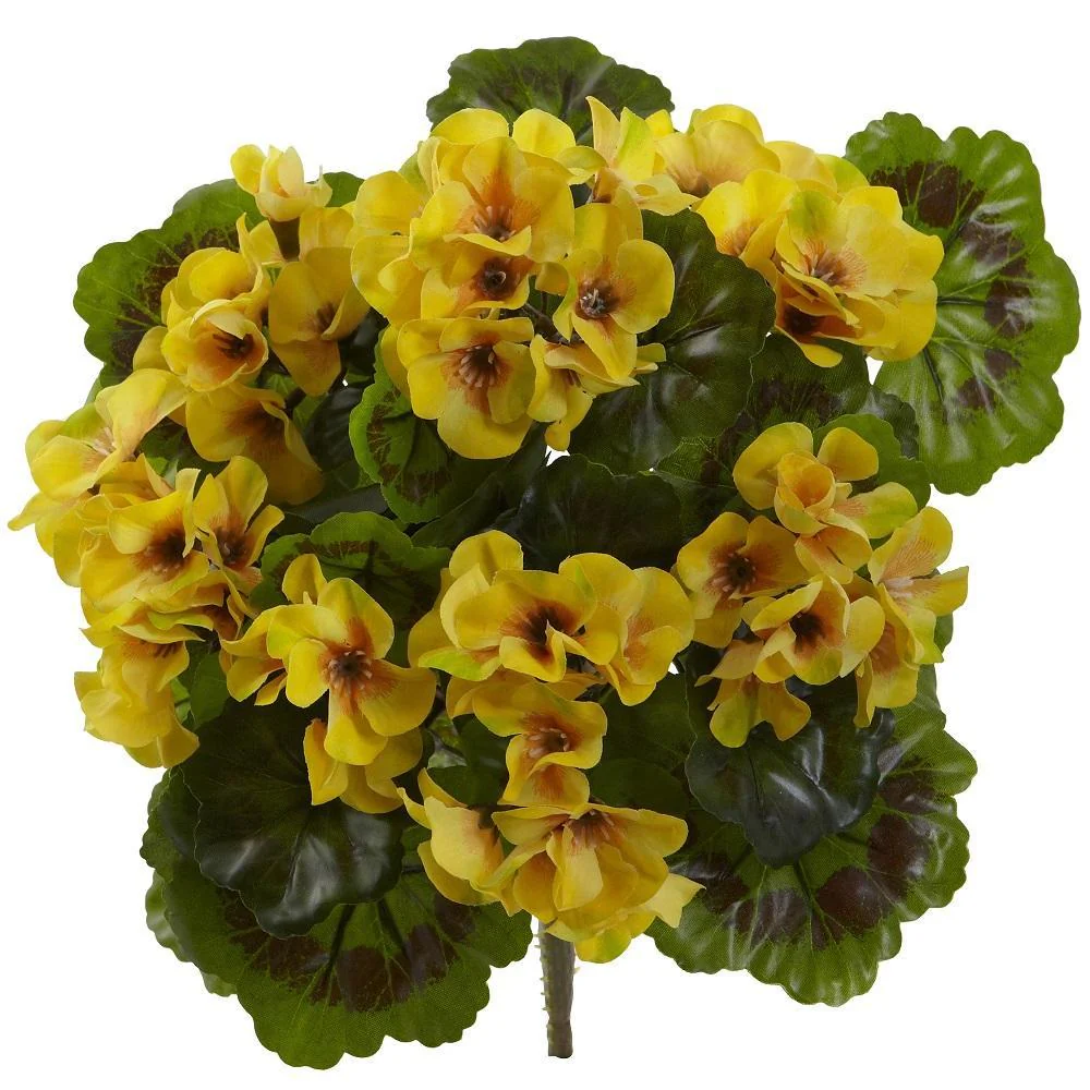 Geranium Artificial Bush UV Resistant (Indoor/Outdoor) (Set of 4) 6140-S4-BU - Image 6