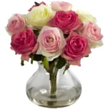 Rose Arrangement w/Vase (1367-AP)