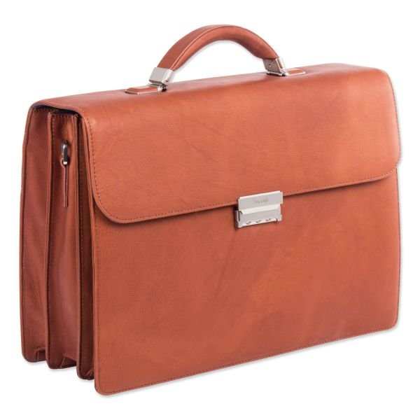 Swiss Mobility Milestone Briefcase, Fits Devices Up to 15.6", Leather, 5 x 5 x 12, Cognac (SWZ49545807SM)