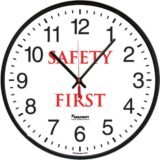SKILCRAFT Safety First Message Wall Clock (NSN6986556)