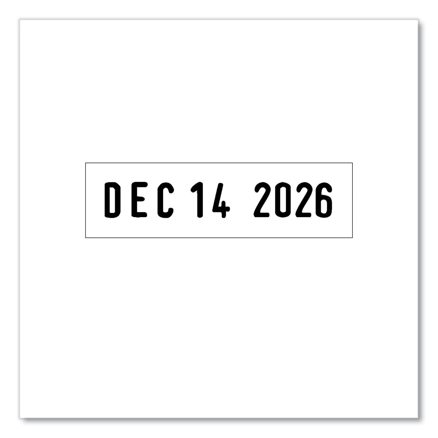 Trodat 4820 Self-Inking Stamp, Date Only, 3/8" x 1 5/8", 65% Recycled, Black (USSE4820) - Image 2