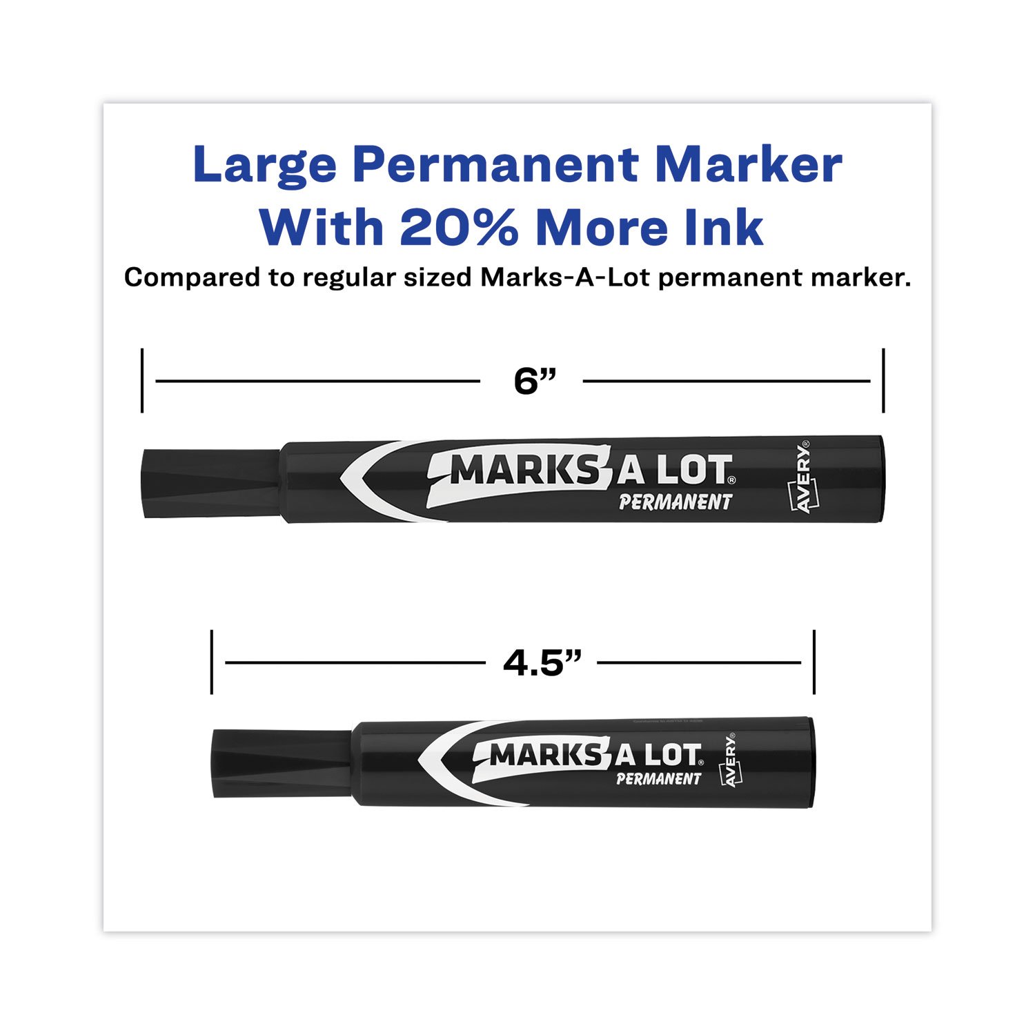 Avery Marks A Lot Marks A Lot Permanent Markers - Large Desk-Style Size (AVE98206) - Image 7