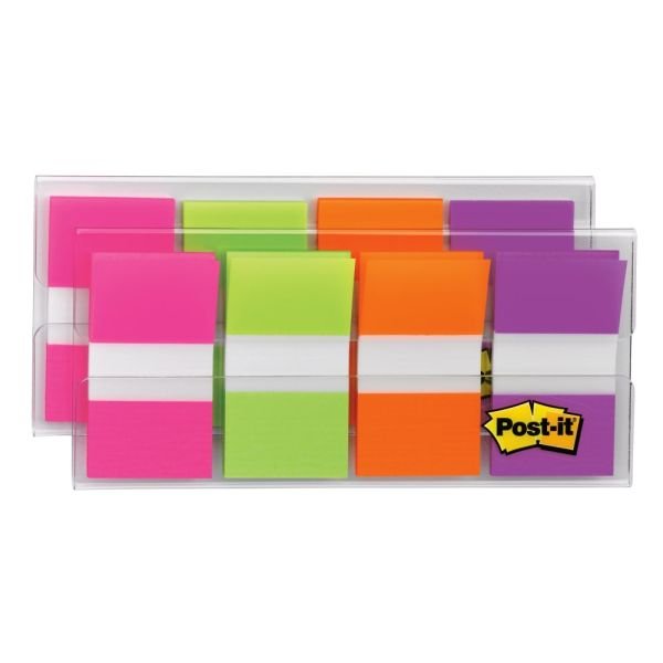 Post-it Flags, .94 in. x 1.7 in., 8 Dispensers, 20 Flags/Dispenser, Assorted Colors, Back to School Supplies - 680PGOP2 (MMM680PGOP2)