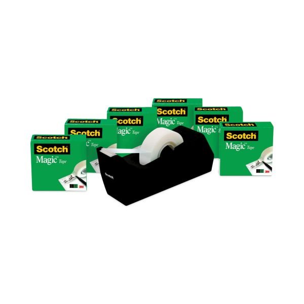 Scotch Magic Tape, Invisible, 6 Tape Rolls with 1 Dispenser, 3/4 in x 1000 in, Home Office Supplies and School Supplies for College and Classrooms (MMM810K6C38) - Image 6