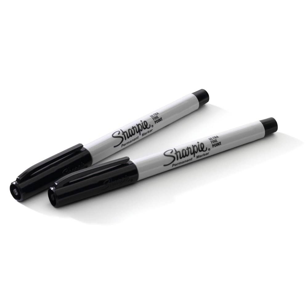 Sharpie Permanent Ultra-Fine Point Markers, Black, Pack Of 5 Markers (SAN37665PP) - Image 2