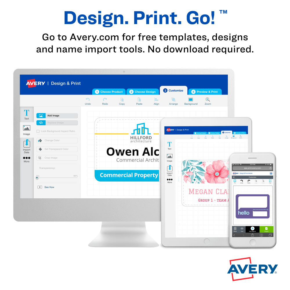 Avery Laser Name Badge Inserts, 2 1/4" x 3 1/2", 5390, Box Of 400 (AVE5390) - Image 4