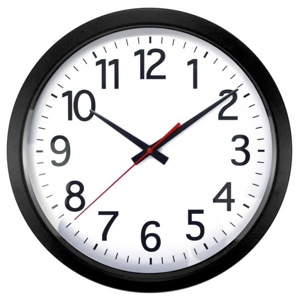 Quartz Wall Clock, 14", Black (ODFN706685)