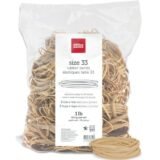 Rubber Bands, #33, 3-1/2" x 1/8", Crepe, 1-Lb Bag (ODFN855883)