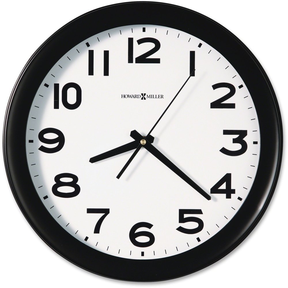 Howard Miller Kenwick 13 1/2" Round Wall Clock, Black/White (MIL625485) - Image 2