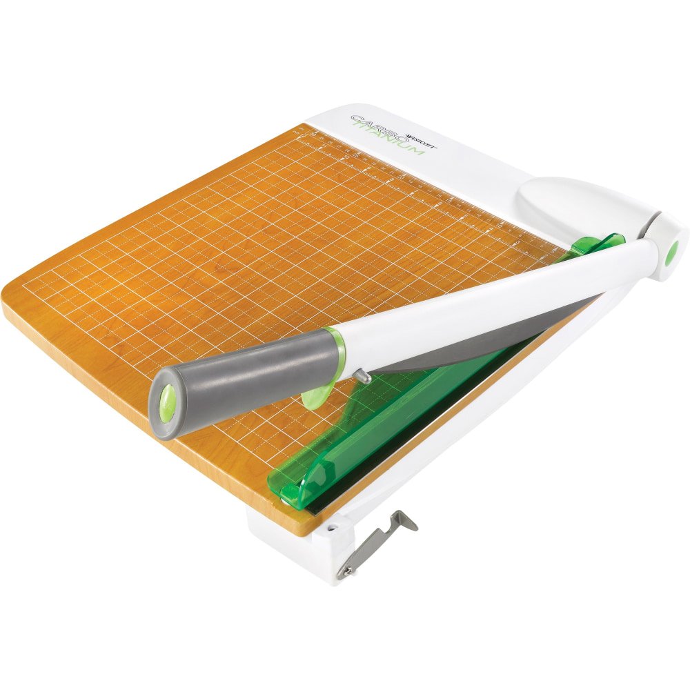 Westcott CarboTitanium Guillotine Heavy-Duty Trimmer, 12", White/Green (ACM16717) - Image 2