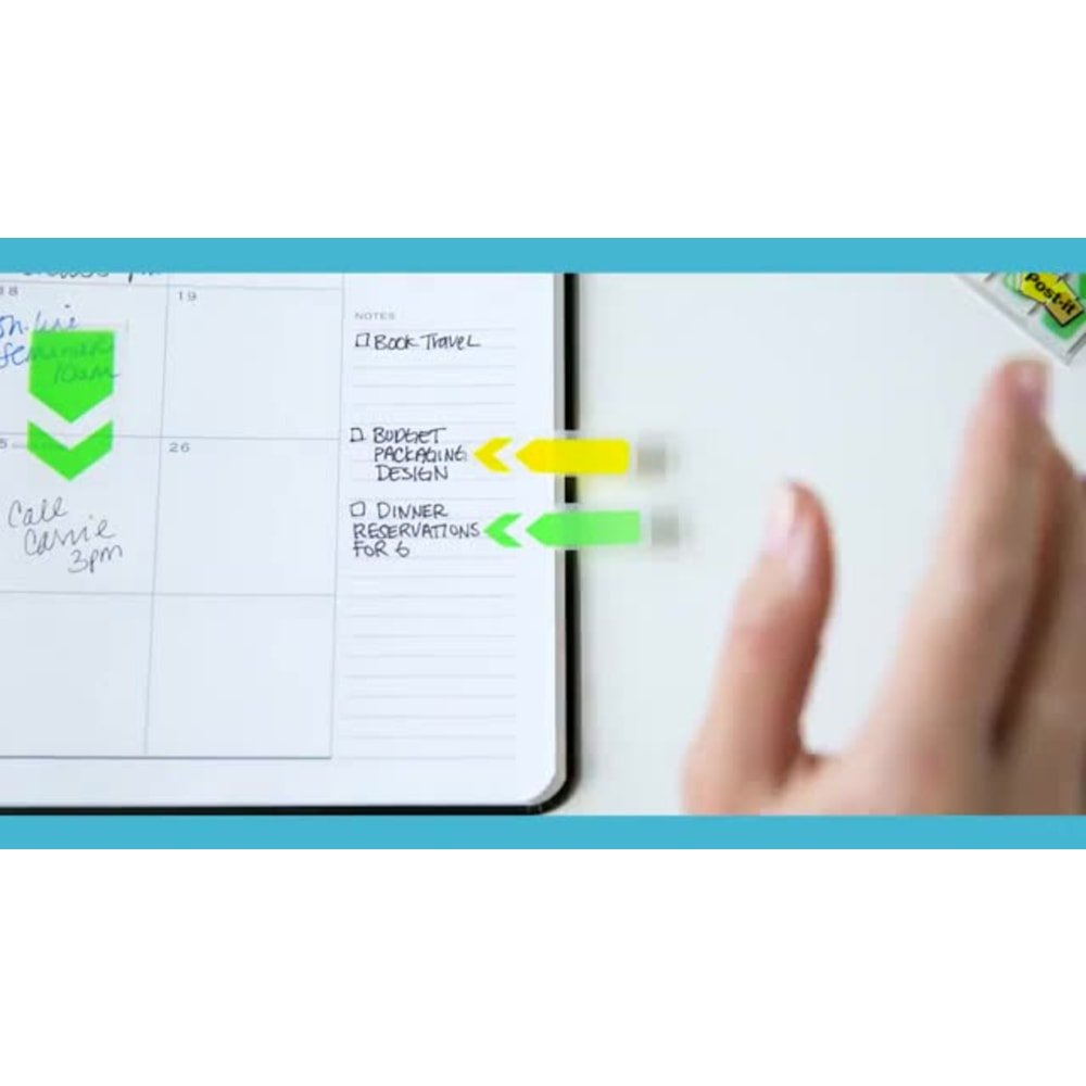 Post-it Flags, 1" x 1 -11/16", Green, 50 Flags Per Pad, Pack Of 2 Pads (MMM680GN2) - Image 9